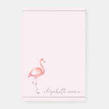 Wasserfarbe Rosa Flamingo Personalisiert