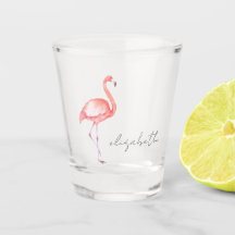 Wasserfarbe Rosa Flamingo Personalisiert