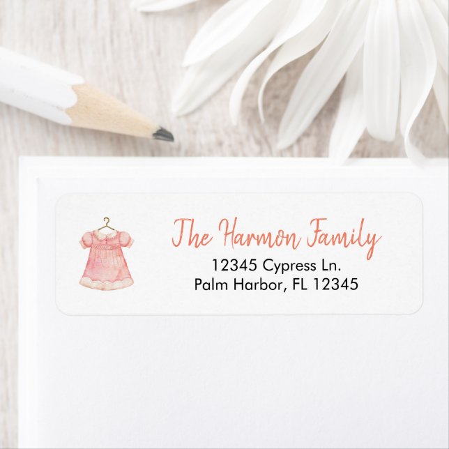 Wasserfarbe Rosa Girl Dress (Insitu)