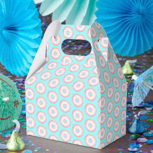Wasserfarbe Rosa glänzende Sprinkle Donuts Geschenkschachtel