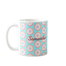 Wasserfarbe Rosa glänzende Sprinkle Donuts