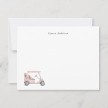 Wasserfarbe Rosa Golfwagen, Golfer Personalisiert