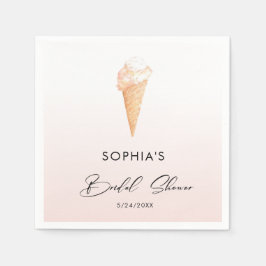 Wasserfarbe Rosa Ice Brautparty Napkins Serviette