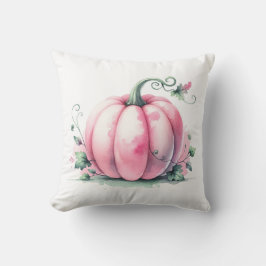 Wasserfarbe Rosa Kürbis Kissen