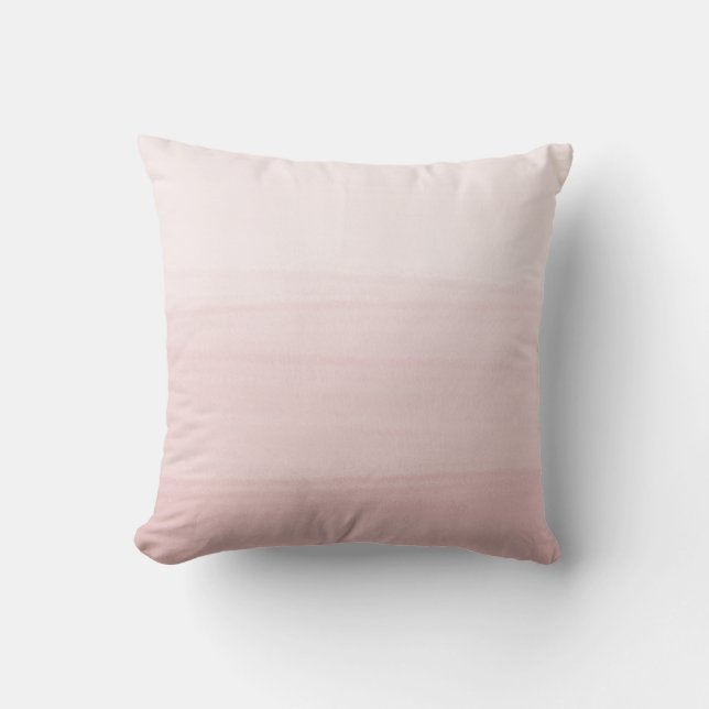 Wasserfarbe Rosa Ombré Kissen (Vorderseite)