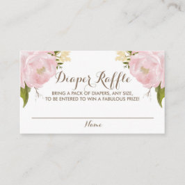 Wasserfarbe Rosa Peonies Babywindeln Begleitkarte