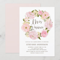 Wasserfarbe Rosa Peony Wreath Quinceañera