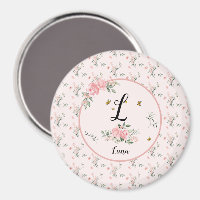 Wasserfarbe Rosa Rosen mit Schmetterlingen