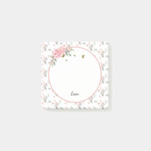Wasserfarbe Rosa Rosen mit Schmetterlingen