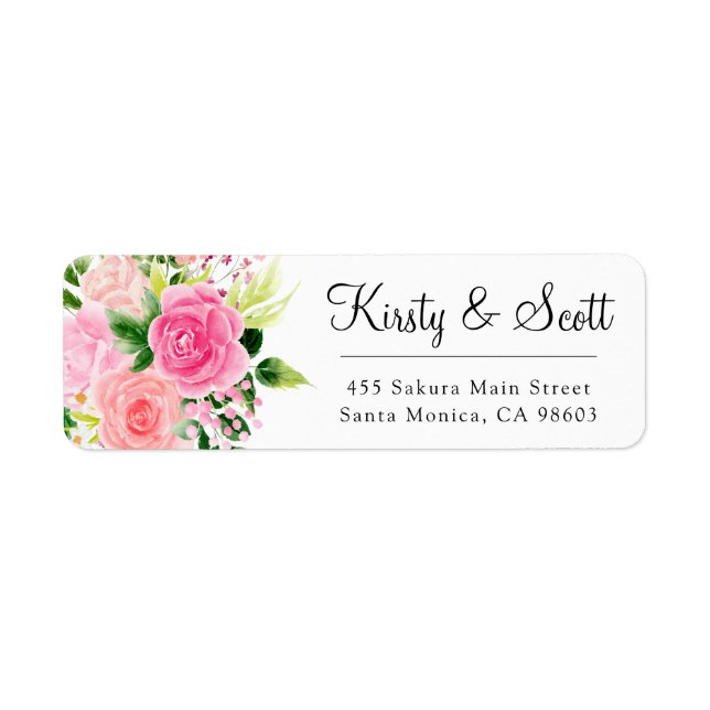 Wasserfarbe Rosa Sommerhochzeit der Blume (Vorne)