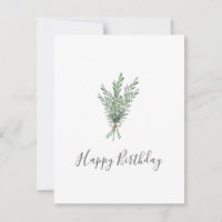 Wasserfarbe Rosemary Bouquet mit Jute Bow