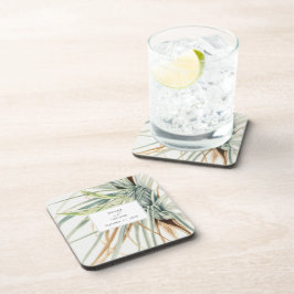 Wasserfarbe Rustikale, neutrale Boho Botanische Ho Getränkeuntersetzer