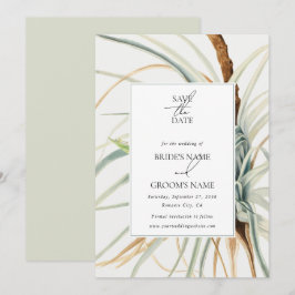 Wasserfarbe Rustikale, neutrale Boho Botanische Ho Save The Date