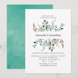 Wasserfarbe Rustikale Vegetation Winter Probe Aben Einladung