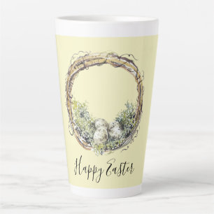 Wasserfarbe Rustikale Weinrebe & Eiern Ostern Milchtasse