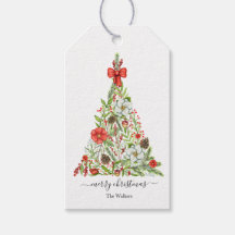 Wasserfarbe Rustikaler Weihnachtsbaum Personalisie