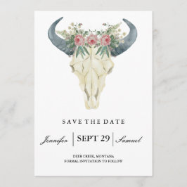 Wasserfarbe Rustikales Rodeo | Save the Date Rose