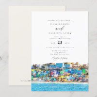 Wasserfarbe San Juan Puerto Rico Gebäude Hochzeit