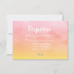 Wasserfarbe Sandy Zehen UAWG Sonnenuntergang RSVP Karte