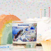 Wasserfarbe Santorini Oia