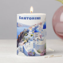 Wasserfarbe Santorini Oia