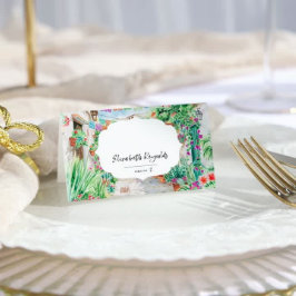 Wasserfarbe Sayulita Mexiko | Hochzeit Platzkarte