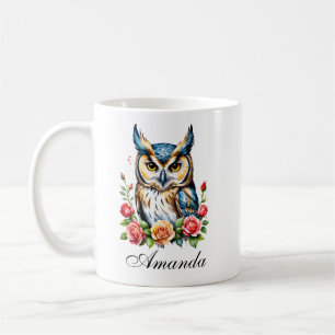 Wasserfarbe Schale mit Blume Girl Kaffeetasse