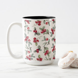 Wasserfarbe Schöne Cranberry Design Zweifarbige Tasse