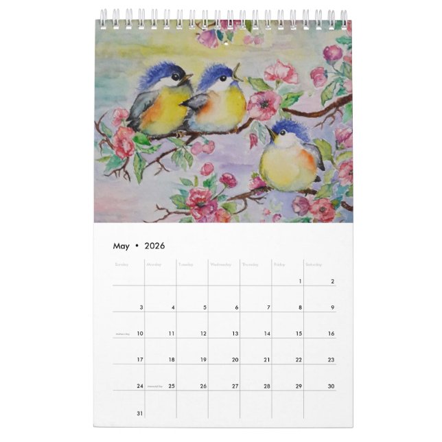 Wasserfarbe - Schöne Jahreszeiten Kalender (Mai 2026)