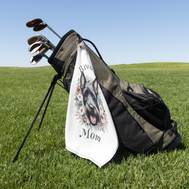 Wasserfarbe Schotte und Blumenreath Golfhandtuch (Gras)