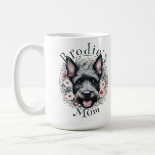 Wasserfarbe Schotte und Blumenreath Kaffeetasse