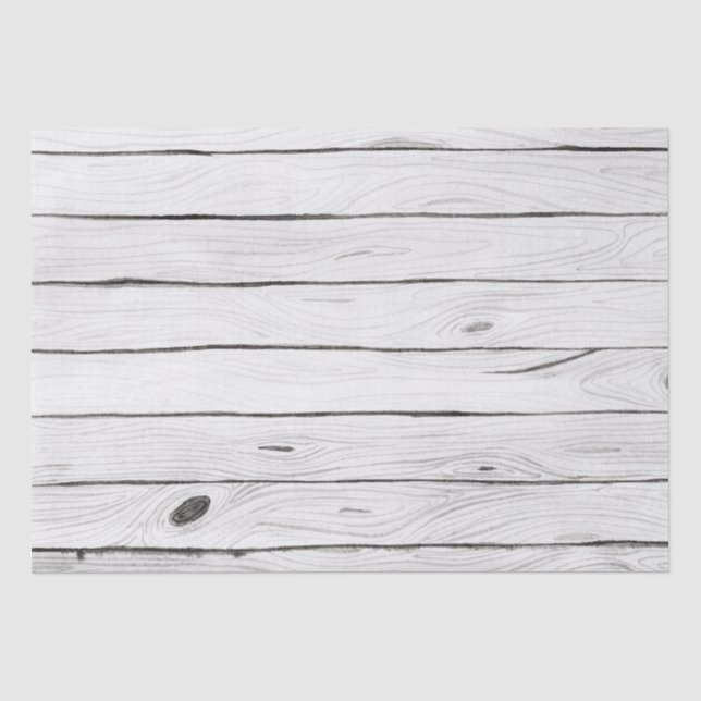 Wasserfarbe Schwarz und Weiß Holzstruktur  Seidenpapier (Vorderseite)