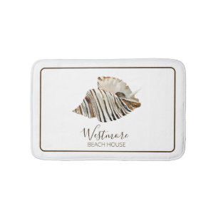 Wasserfarbe Seashell Beach House Badematte