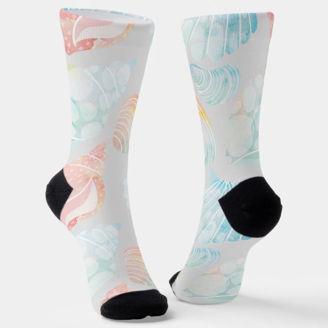 Wasserfarbe Seashell Crew Socken (Gewinkelt)
