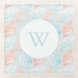 Wasserfarbe Seashell Untersetzer