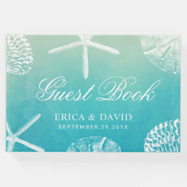 Wasserfarbe Seashells Beach Hochzeit Gästebuch
