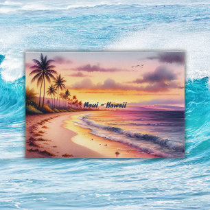 Wasserfarbe Sketch Maui Hawaii farbenfroh   Poster