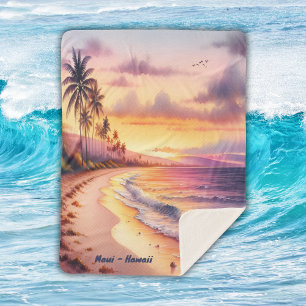 Wasserfarbe Sketch Maui Hawaii farbenfroh   Sherpadecke