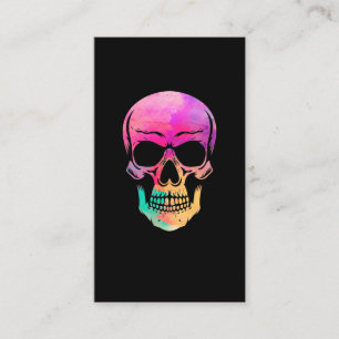 Wasserfarbe Skull Menschliches Skelett Visitenkarte