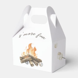 Wasserfarbe S'more Campfire 1. Geburtstag Geschenkschachtel