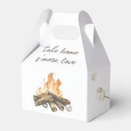 Wasserfarbe S'more Campfire 1. Geburtstag Geschenkschachtel