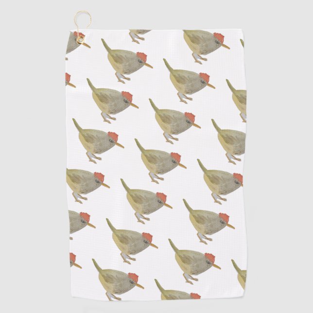 Wasserfarbe Songbird Mountain Tailorbird Golfhandtuch (Vorderseite)