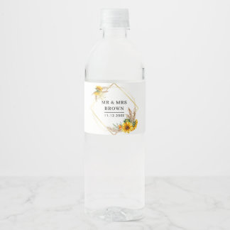 Wasserfarbe Sonnenblume Rustikale Hochzeit
