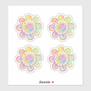 Wasserfarbe Sonnenblumen Boho Style Aufkleber