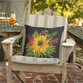Wasserfarbe Sonnenblumen Niedlich Moderne Hübsch Kissen