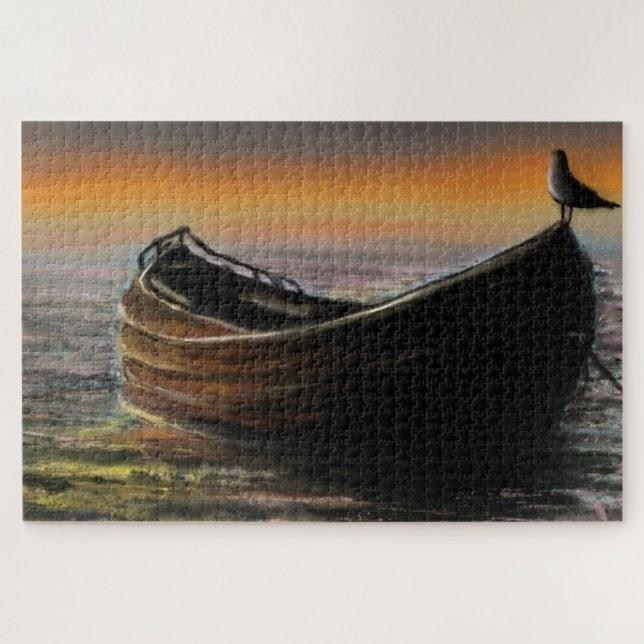 Wasserfarbe Sonnenseeboot Jigsaw Puzzle (Horizontal)