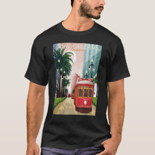 Wasserfarbe Souvenir line New Orleans Louisiana T-Shirt