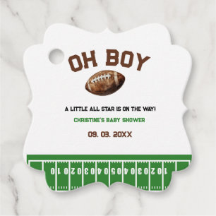 Wasserfarbe Sport Football Baby Dusche Geschenkanhänger