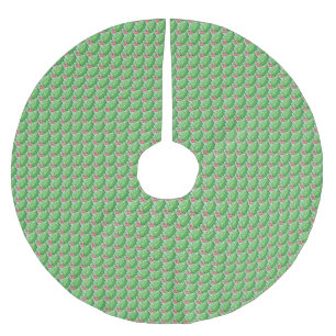 Wasserfarbe-Stechpalmen-Beeren-Weihnachtsmuster Polyester Weihnachtsbaumdecke