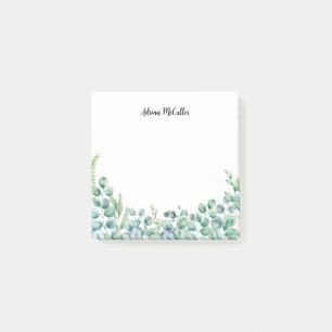 Wasserfarbe Stilvolle Vegetation Post-it Klebezettel